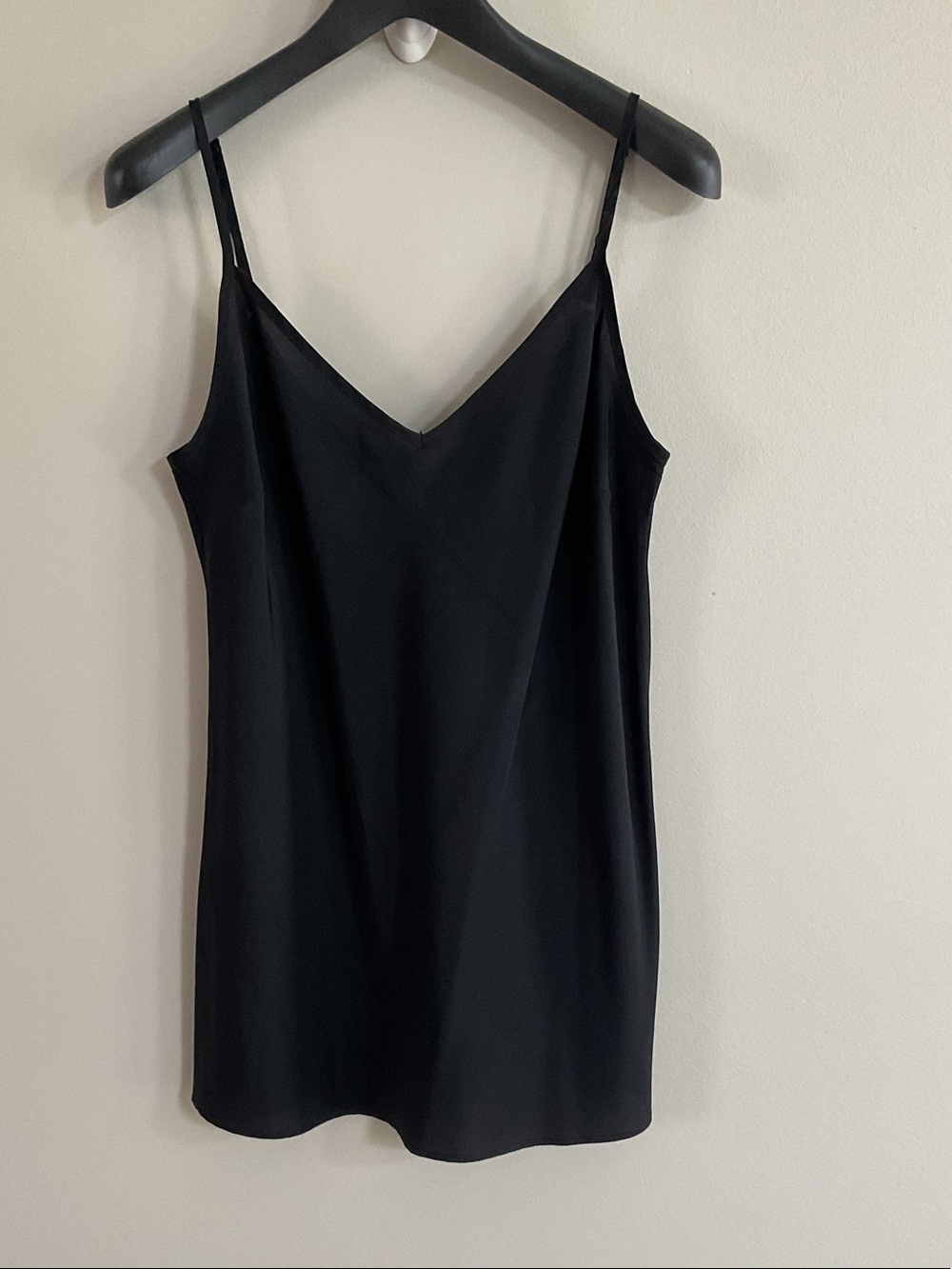 J.Crew Black Silk Cami Tank Top XXS | Minimalist Luxury Wardrobe Essential
